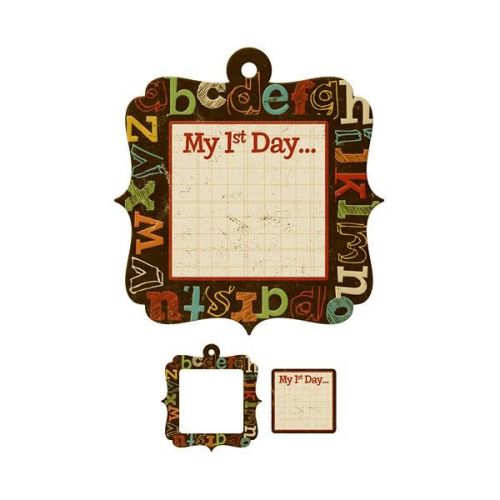 We R Memory Keepers - Hall Pass - 2 Piece Die Cut Tag - My 1st Day